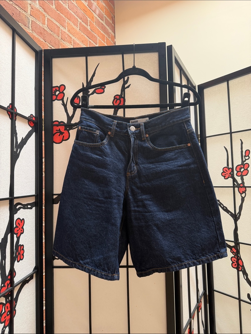 Garage Dark Indigo Denim Bermuda Shorts